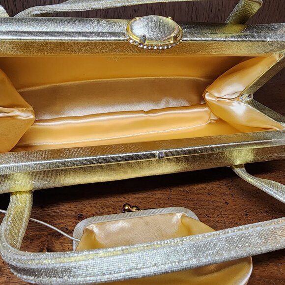 Vintage Gold After 5 Evening Purse with Coin Purse - Picture 6 of 7
